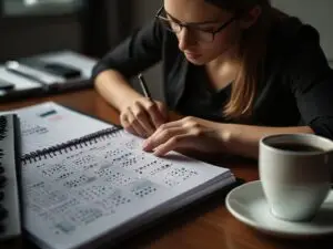 Imagem de uma pessoa superando a procrastinação, com foco e determinação